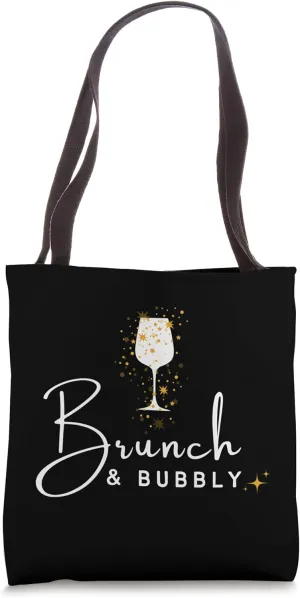 Brunch Bubbly Bridal Shower Girls Night Wedding Party Group Tote Bag