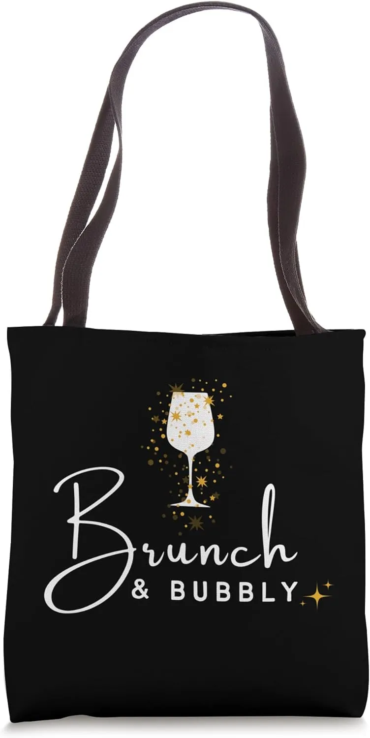 Brunch Bubbly Bridal Shower Girls Night Wedding Party Group Tote Bag