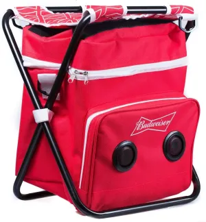 Bud Light Cooler Beach/Tailgate/Picnic Chair & Insulated Cooler Bag with Built in Rechargeable Bluetooth Speaker