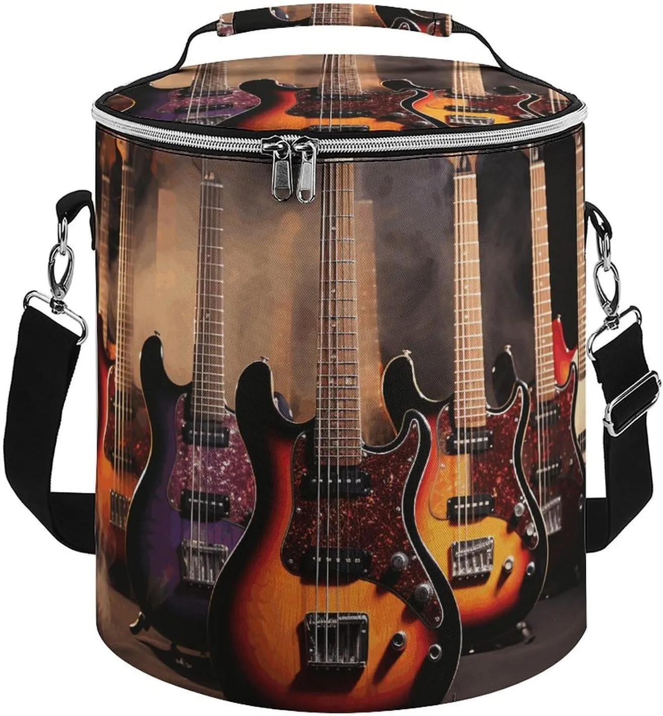 Camping Cooler Bag, Cool Electric Guitar Print Portable Ice Pack Outdoor Cooler Bag Picnic Cooler Bag Foldable Cooler Bag, style