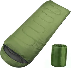 Camping Mummy Design with Hood for Hiking and Outdoor Activities Olive Green Lightweight Durable Comfortable for Cold Weather