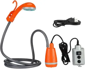 Camping Shower with Electric Pump for Outdoor Use, USB Rechargeable