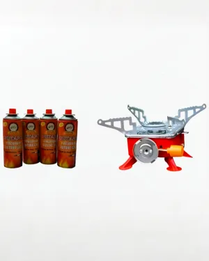 Camping stove with 4 Butane