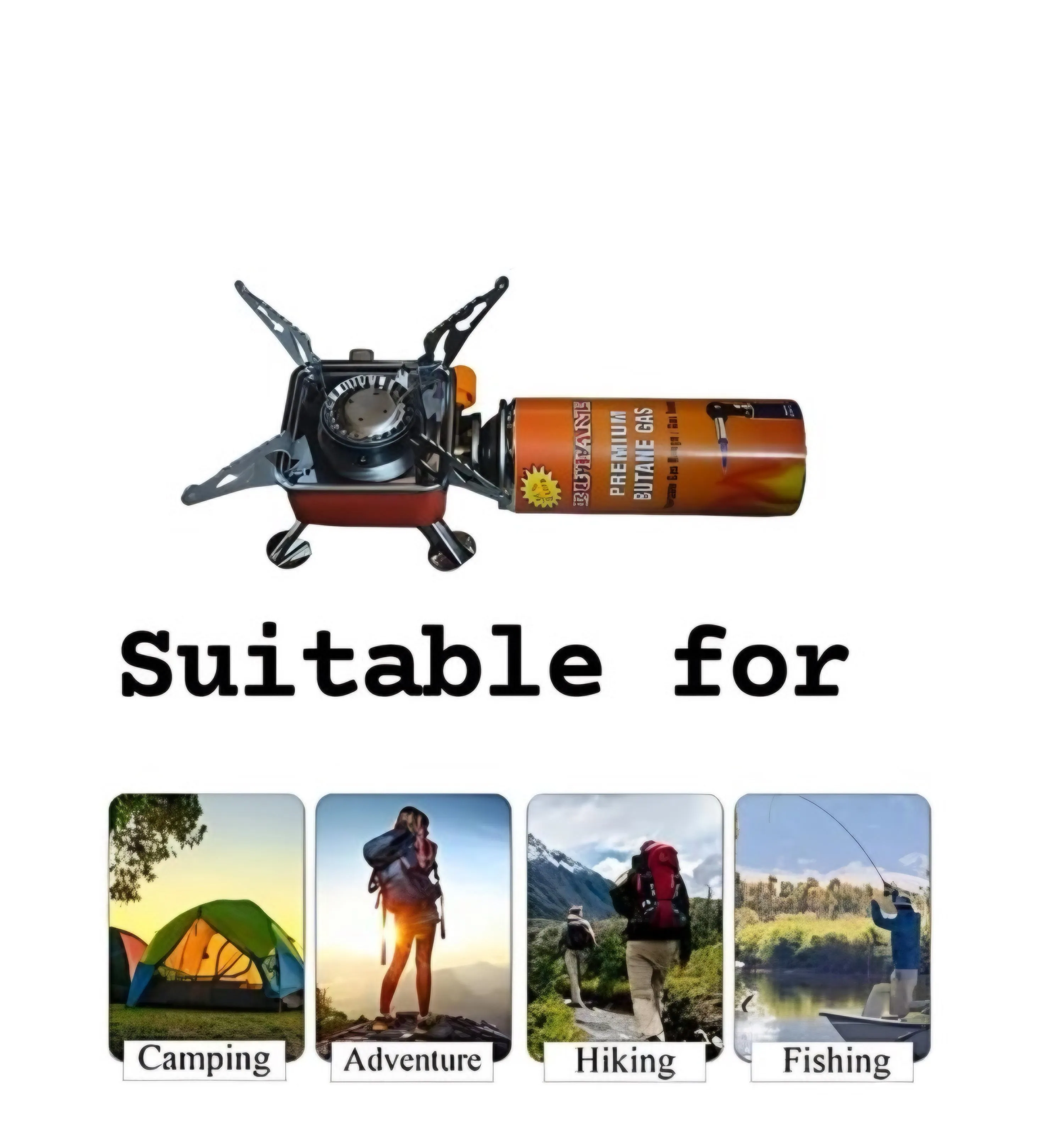 Camping stove with 4 Butane