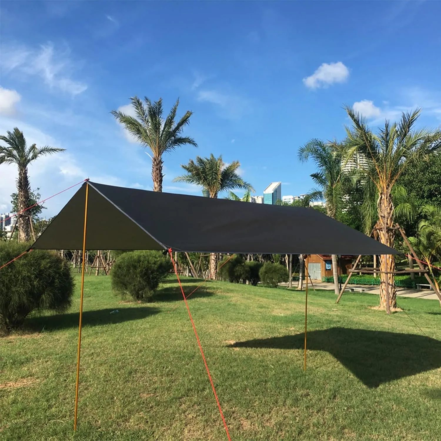 Camping Tarp,3mx3m 4mx3m Beach Sun Shelter Tarp Tent Shade Ultralight Garden Awning Canopy Sunshade Outdoor Camping Hammock Rain Fly