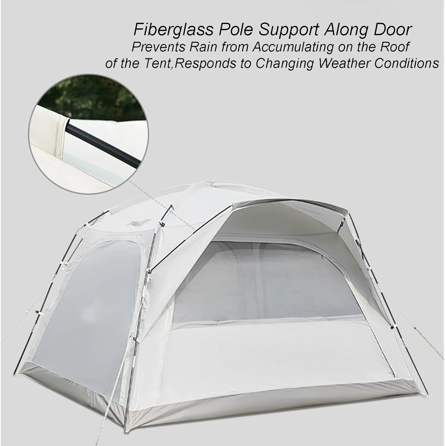 Camping Tent 4 Person Outdoor Folding Portable Camping Tent Easy Set Up 2 Door 4 Mesh Windows Waterproof Sunproof Instant Family Tent with Carry Bag