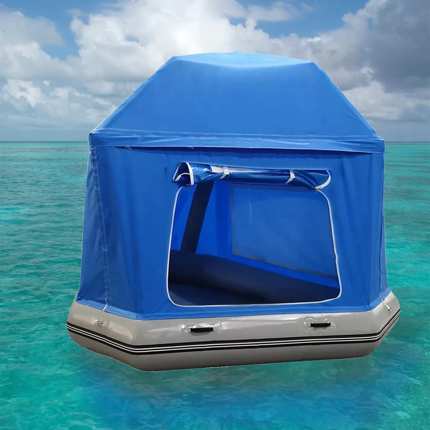 Camping Tent Inflatable Floating Tent for Outdoor Lake Calm Waters Quick Setup Fishing Raft Boat