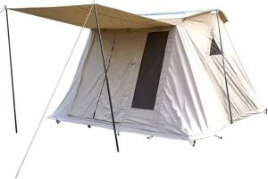 Camping Tent Outdoor Camping Spring Canvas Thickened rain-Proof Sunscreen Campsite hut Easy to Build Storage Large Space Design 300 * 300 * 200cm