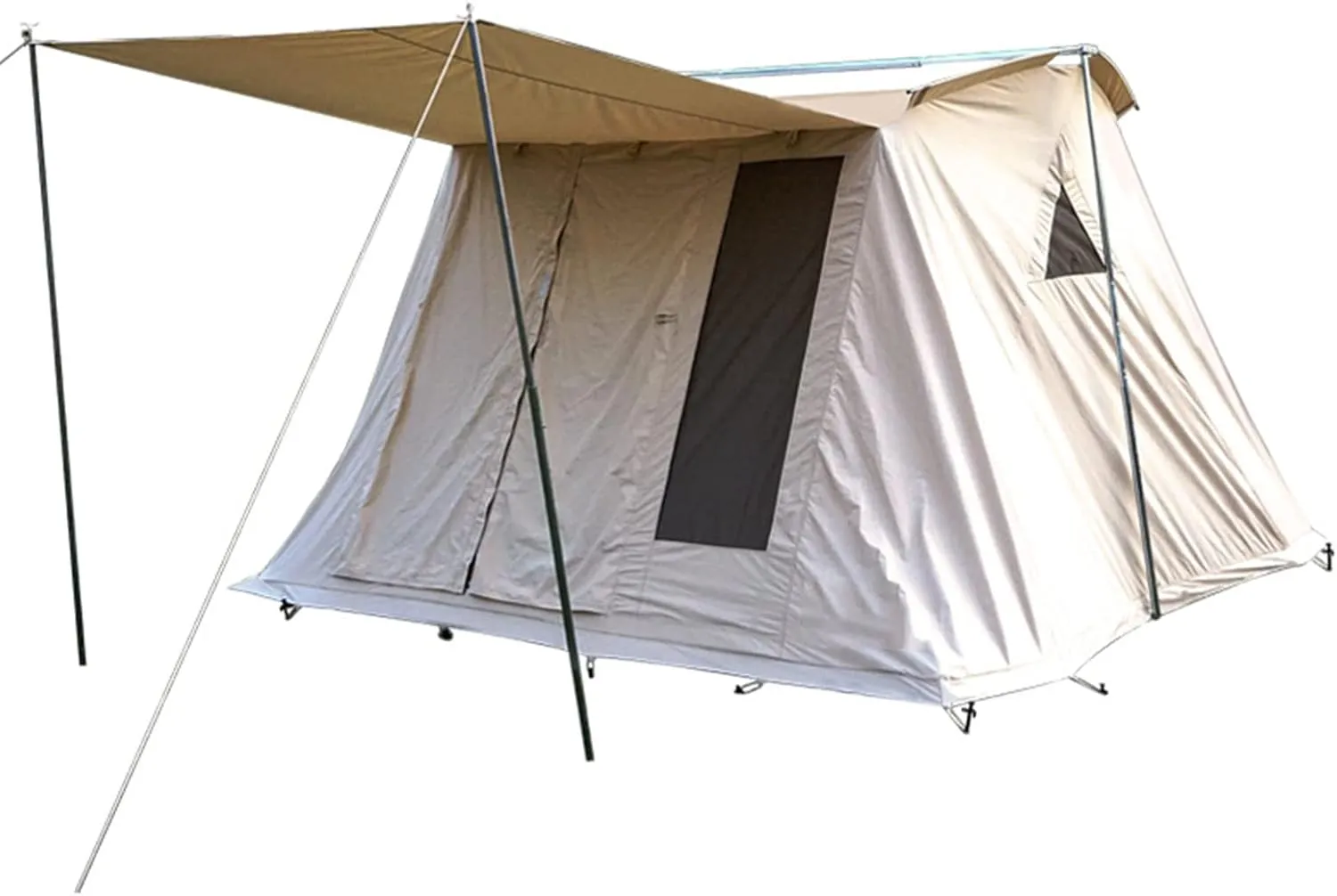 Camping Tent Outdoor Camping Spring Canvas Thickened rain-Proof Sunscreen Campsite hut Easy to Build Storage Large Space Design 300 * 300 * 200cm