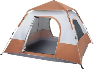 Camping Tent, Sturdy and Durable, Foldable Lightweight 4 Person Changing Tent, Waterproof Rain Shelter, Quick Setup, Portable Privacy Tents Ideal for Hiking, Travel & Outdoor Activities