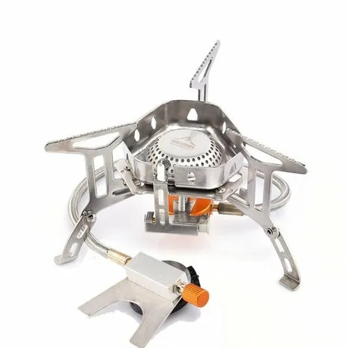 Camping Wind Proof Gas Burner Outdoor Strong Fire Stove Heater Tourism