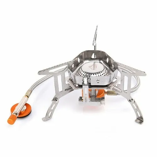 Camping Wind Proof Gas Burner Outdoor Strong Fire Stove Heater Tourism