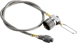 CAMPINGMOON Propane to Butane Camping Stove Adapter with Hose Valve Convert 16oz/1Lb Small Propane Tank to EN417 Lindal Valve Z22/Z21
