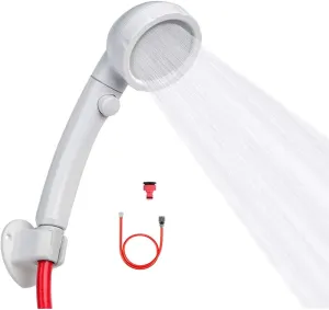 CAMPLUX Hand Held Showerhead with 5 FT Garden Hose, Portable Spray Shower Head, High Pressure Shower Head with ON/Off Switch