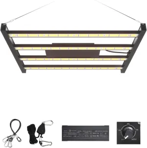 CANAGROW CG2400 LED Grow Light for Indoor Plants 4x4ft Coverage with High Yield Diodes, Sunlike Full Spectrum Dimmable Growing Lamps for Hydroponic Indoor Seeding Veg Bloom Greenhouse