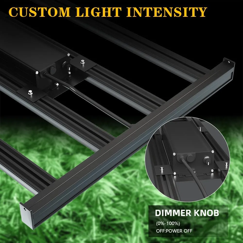 CANAGROW CG2400 LED Grow Light for Indoor Plants 4x4ft Coverage with High Yield Diodes, Sunlike Full Spectrum Dimmable Growing Lamps for Hydroponic Indoor Seeding Veg Bloom Greenhouse