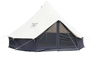 Canvas Bell Tent - 4 Seasons Glamping Yurt with Stove Jack for Family Camping - Waterproof