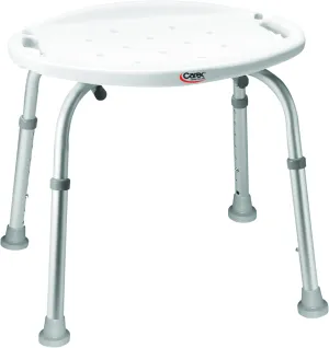 Carex Adjustable Bath and Shower Seat – Shower Stool - Aluminum Bath Seat - Shower Chair with Handle