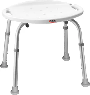 Carex Adjustable Shower Stool, Shower Chair for Inside Shower, Bath and Shower Seat – Aluminum Bath Seat - Shower Chair with Handle, 300lb Weight Capacity