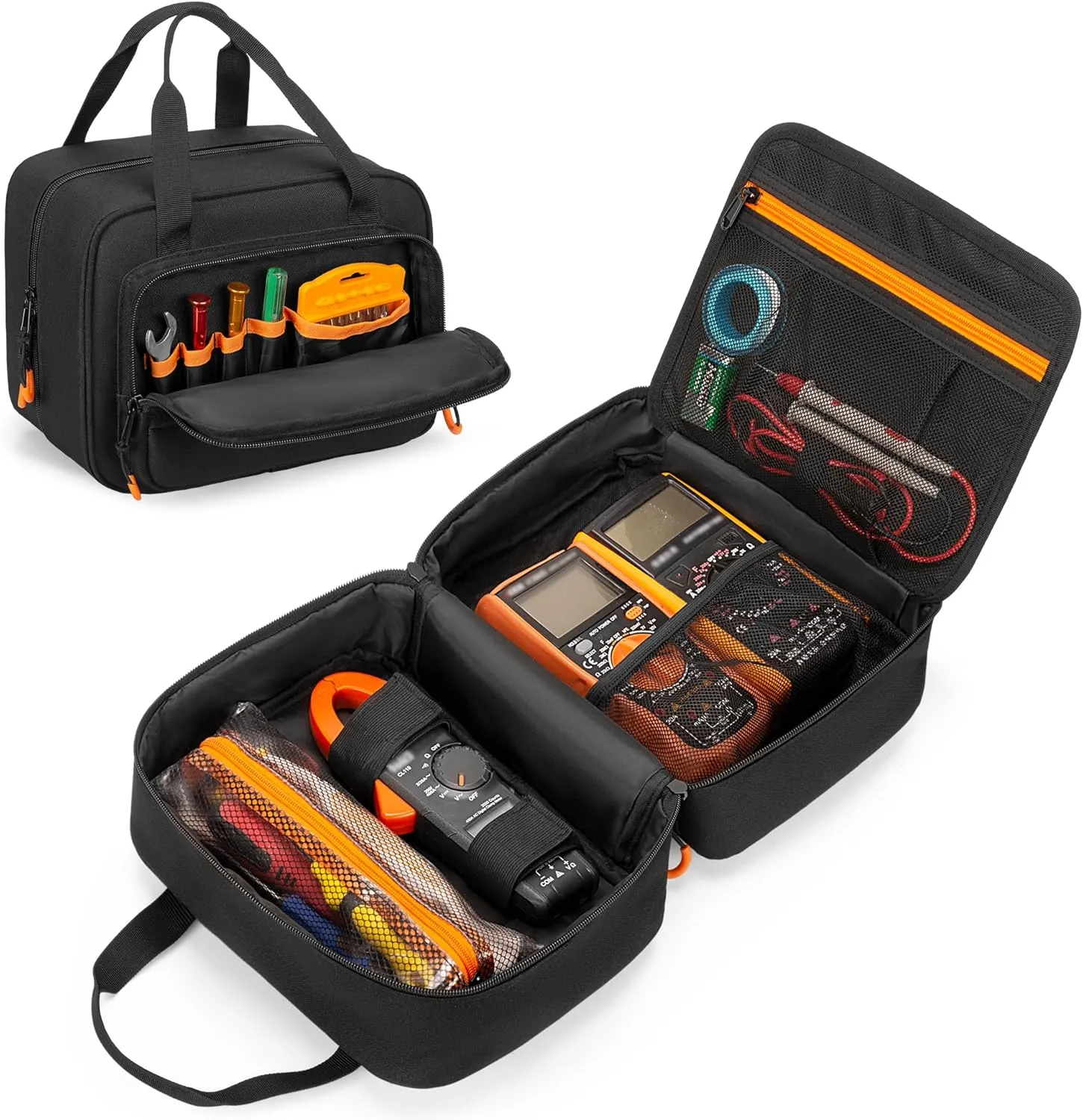 Carrying Case Compatible with Klein Tools 80101/ ET310 AC Circuit Breaker Finder, Home Tester Kit Storage Bag for Digital Multimeter, Clamp Meter or Other Electrical Test Tools (Bag Only)