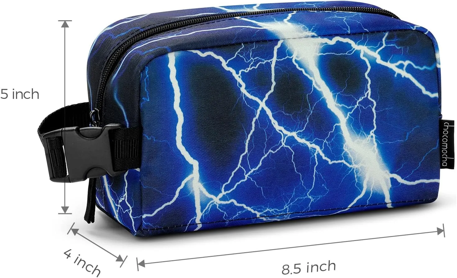 Choco Mocha Small Cooler Bag for Kids Freezable Snack Bag for School, Kids Insulated Snack Bag Small Lunch Bag, Toddler Lunch Bag for Boys, Lightning Blue