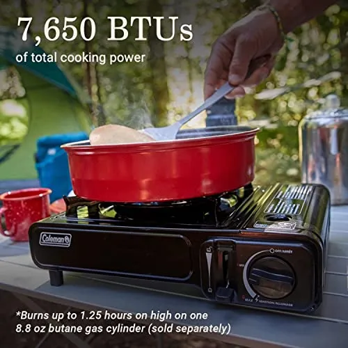 Classic 1-Burner Butane Stove,Portable Camping Cooktop w/ Carry Case