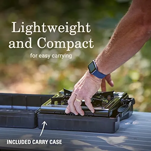 Classic 1-Burner Butane Stove,Portable Camping Cooktop w/ Carry Case