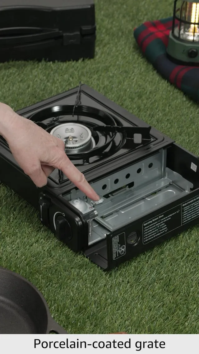 Classic 1-Burner Butane Stove,Portable Camping Cooktop w/ Carry Case