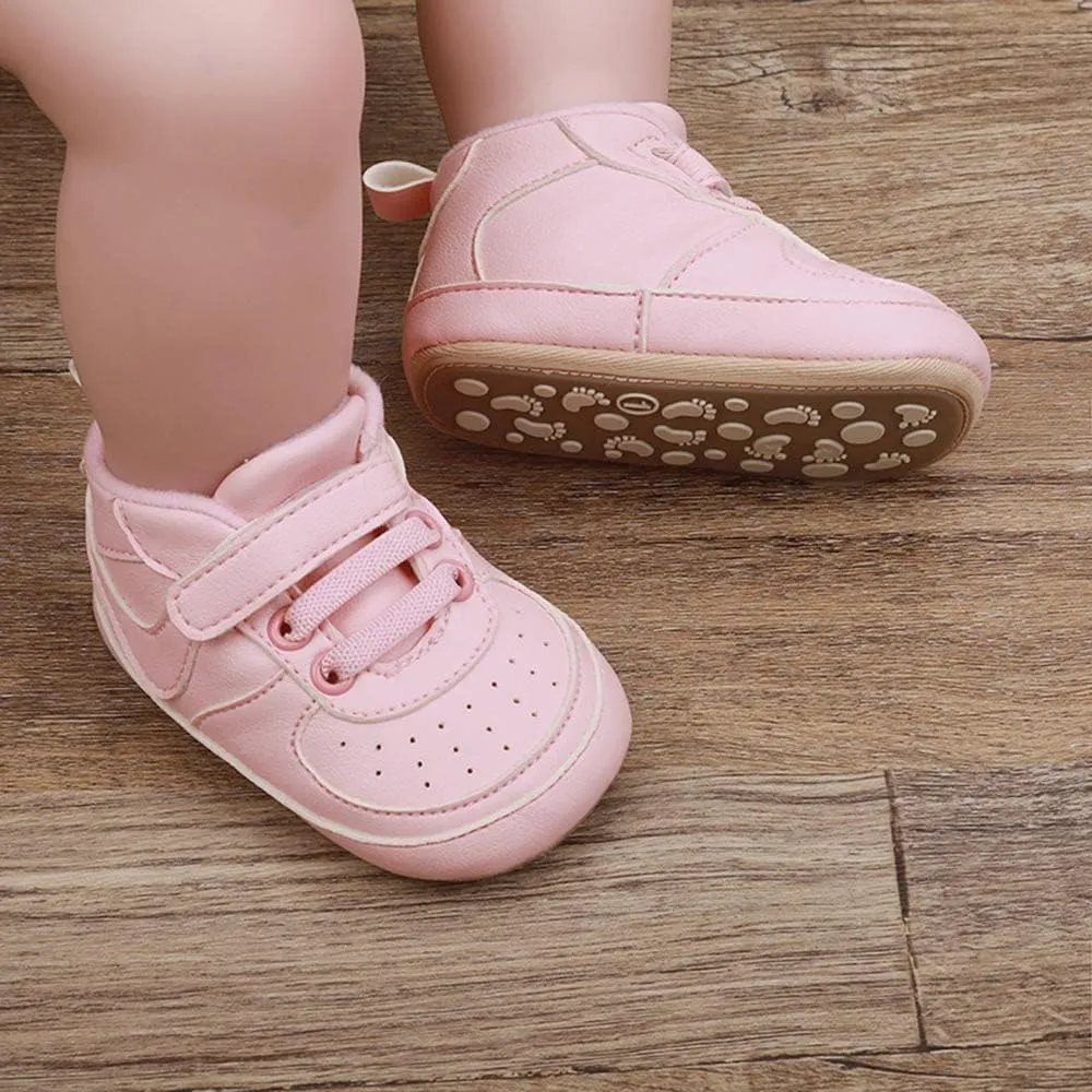 Clowora Unsex Baby Shoes Boys Girls Infant Sneakers Non-Slip Soft Rubber Sole Toddler Crib First Walker Lightweight Shoes
