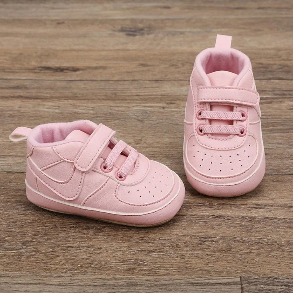 Clowora Unsex Baby Shoes Boys Girls Infant Sneakers Non-Slip Soft Rubber Sole Toddler Crib First Walker Lightweight Shoes