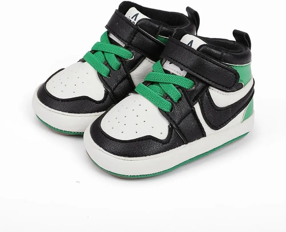 Clowora Unsex Baby Shoes Boys Girls Infant Sneakers Non-Slip Soft Rubber Sole Toddler Crib First Walker Lightweight Shoes