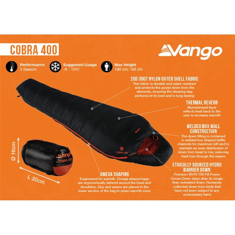 Cobra 400 Sleeping Bag (-1°C)