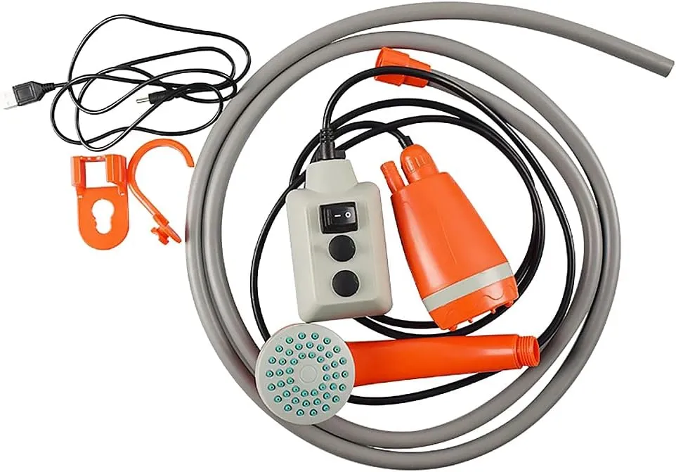 Cocoarm Camping Shower Rechargeable Portable Shower for Camping, USB Charging Electric Portable Camping Shower for Traveling Car Washing Pet Cleaning (Shower)