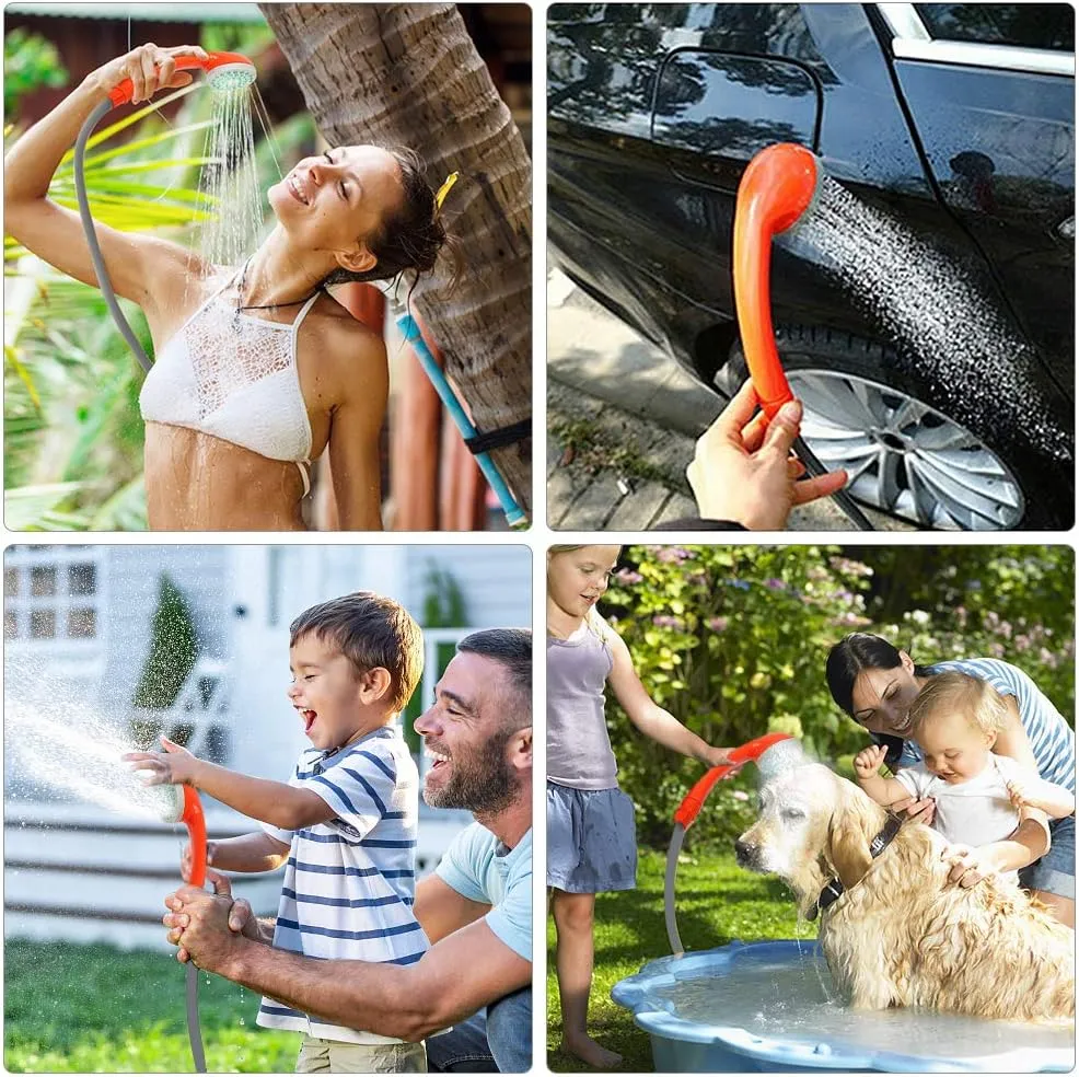 Cocoarm Camping Shower Rechargeable Portable Shower for Camping, USB Charging Electric Portable Camping Shower for Traveling Car Washing Pet Cleaning (Shower)
