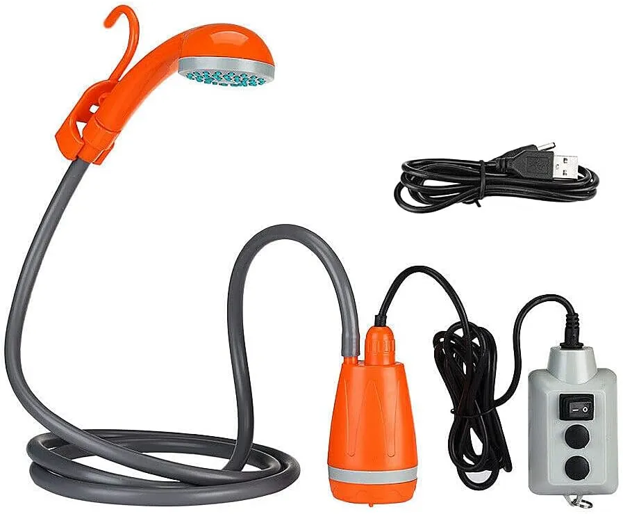 Cocoarm Camping Shower Rechargeable Portable Shower for Camping, USB Charging Electric Portable Camping Shower for Traveling Car Washing Pet Cleaning (Shower)