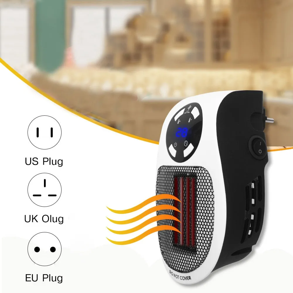 Compact 220V 500W Portable Electric Fan Heater