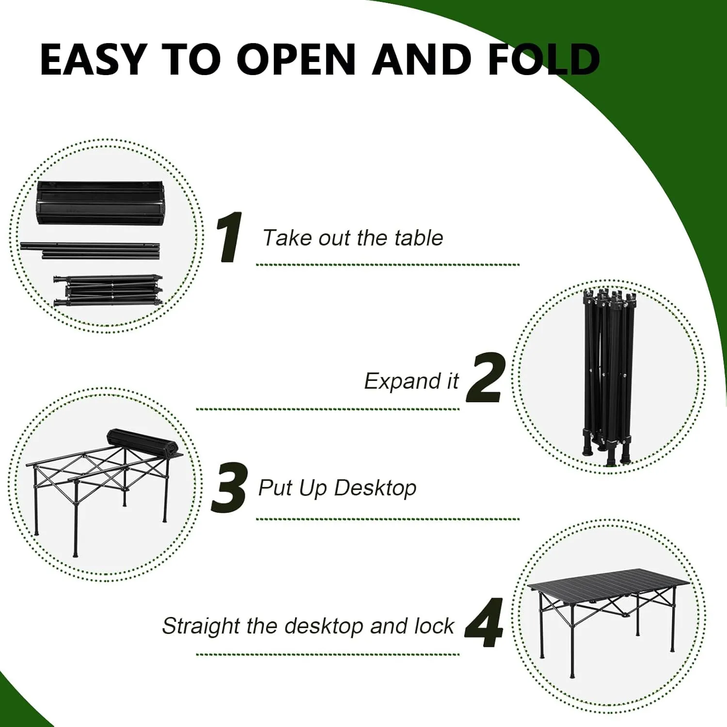 Compact Camping Table, Lightweight Aluminum Folding Table with Carry Bag, Ideal for Picnic, Travel, BBQ, and Outdoor Cooking Light Yellow 95×55×50cm/37×21×19.7in