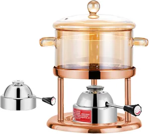 Compact Single - Person Glass Hot Pot with Inflatable Stove for Indoor and Outdoor Use(BN,Basic)