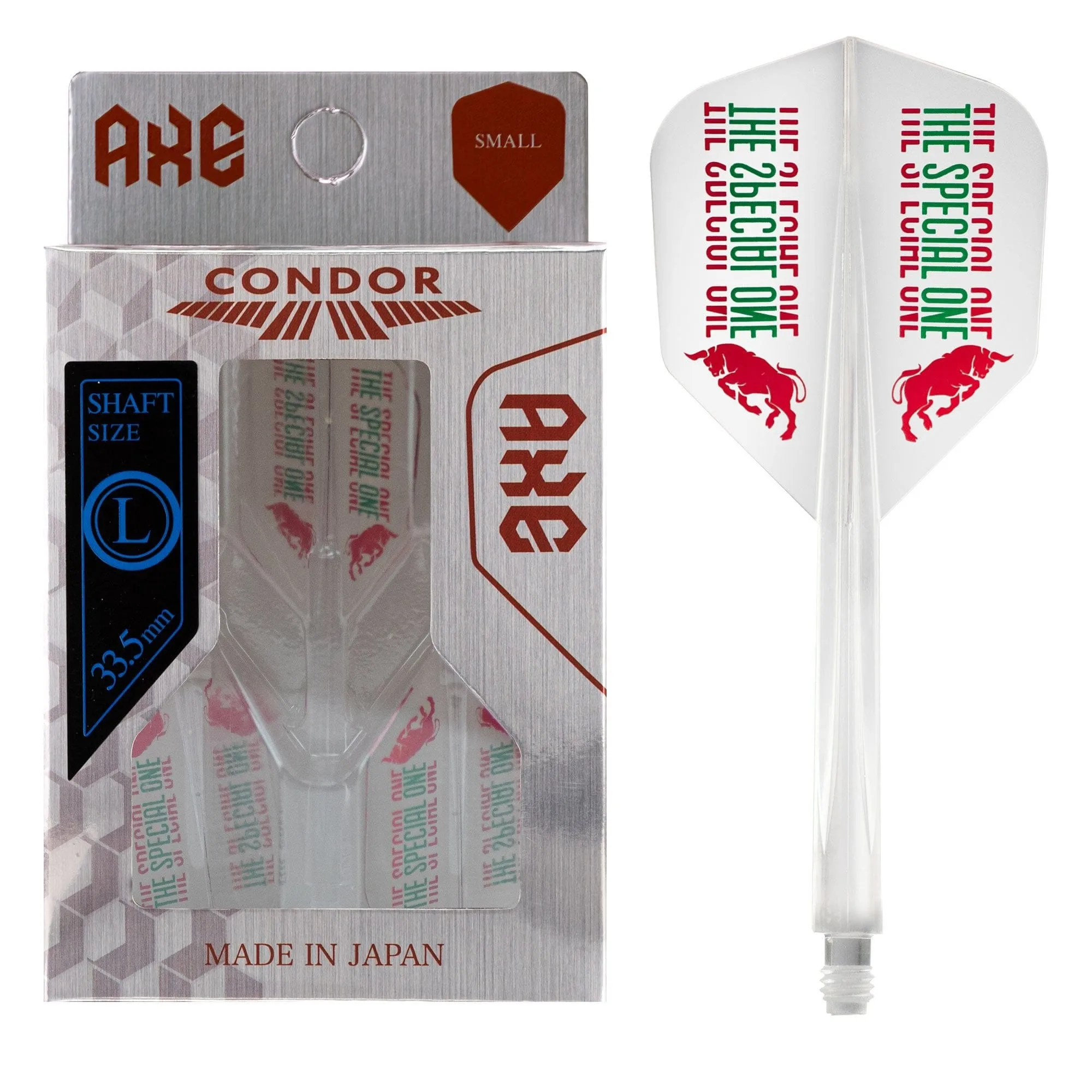 Condor AXE Dart Flights - Jose De Sousa - Small - The Special One - Clear