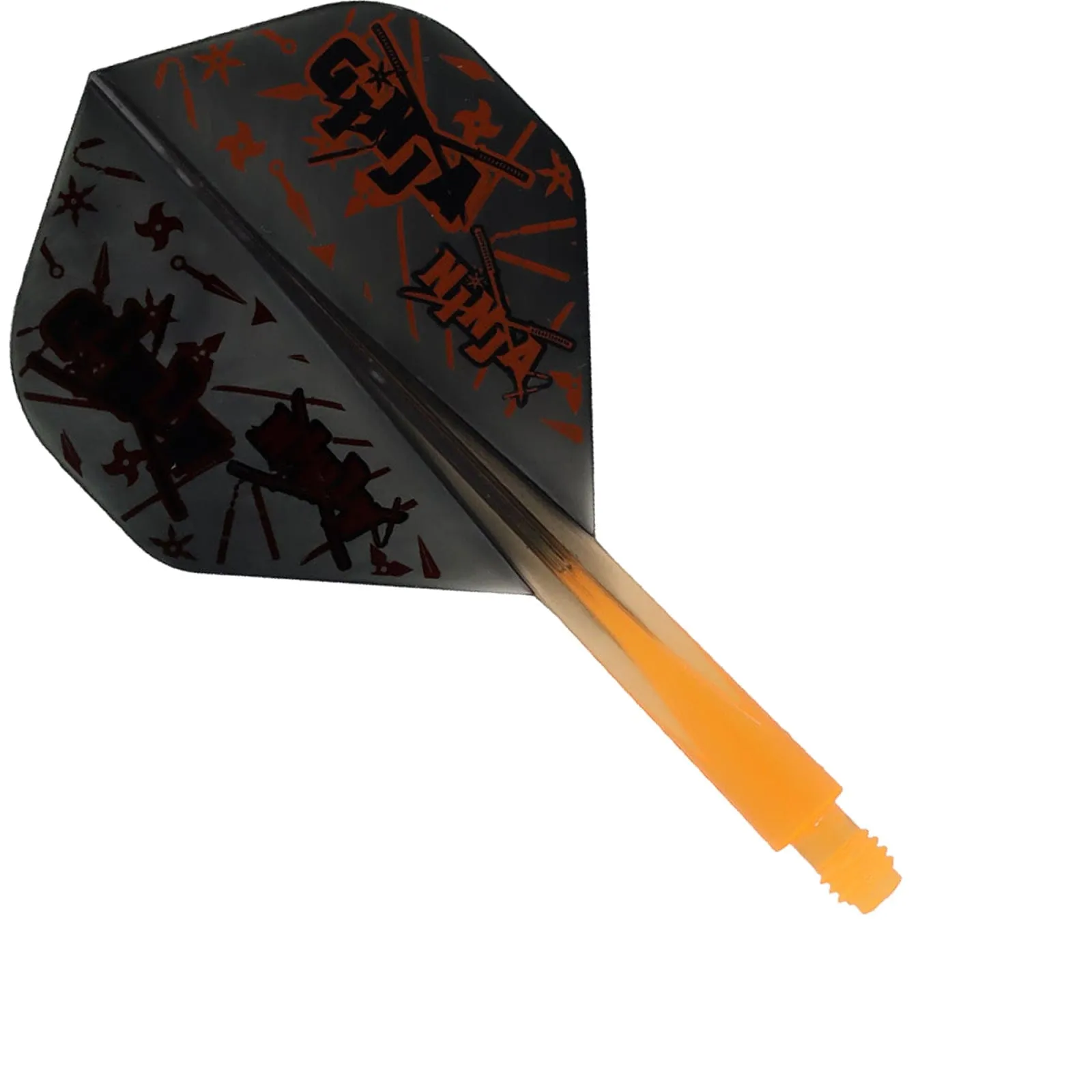 Condor AXE Dart Flights - Matt Campbell - Ginja Ninja - Standard - Black & Orange