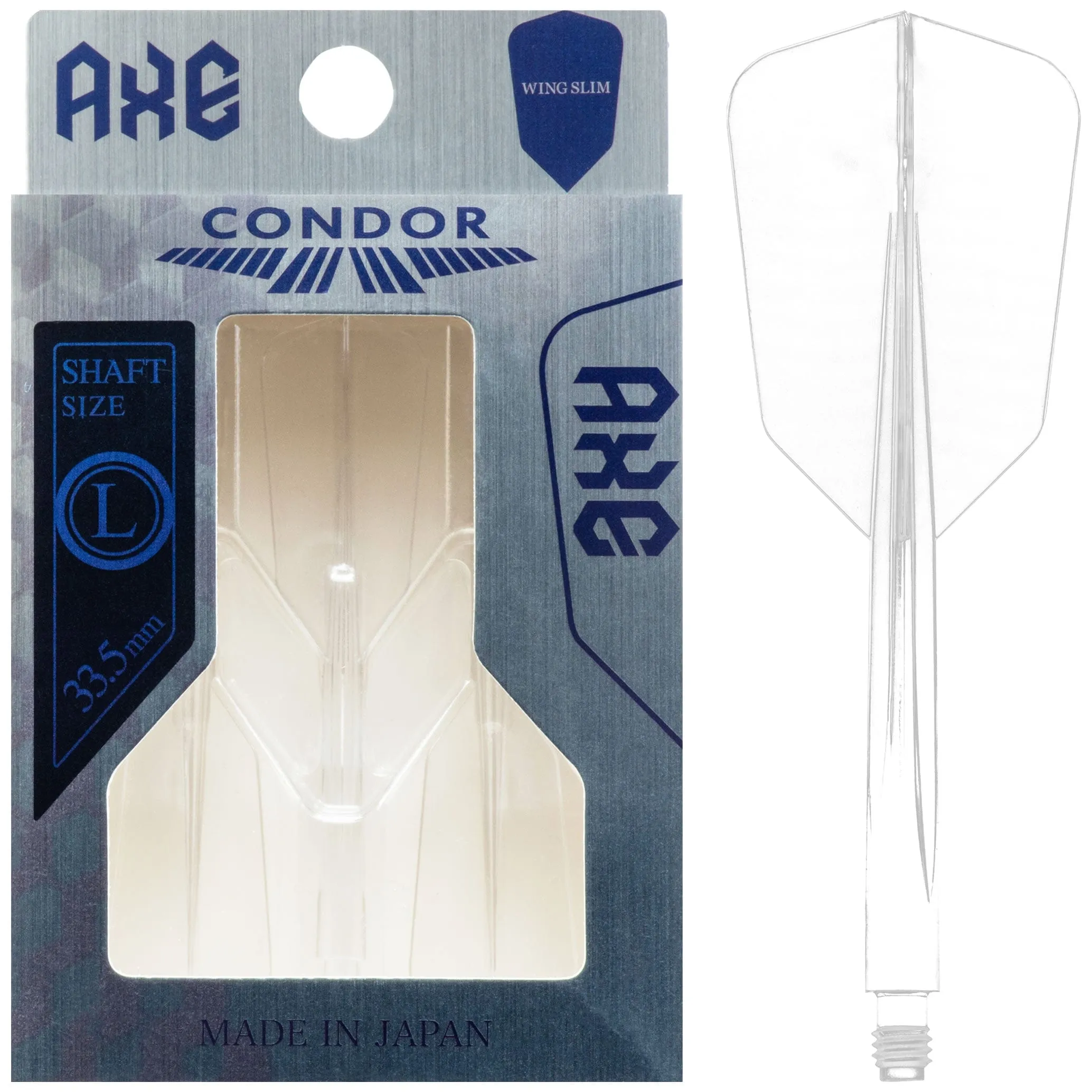 Condor AXE Dart Flights - Slim - Wing - Clear