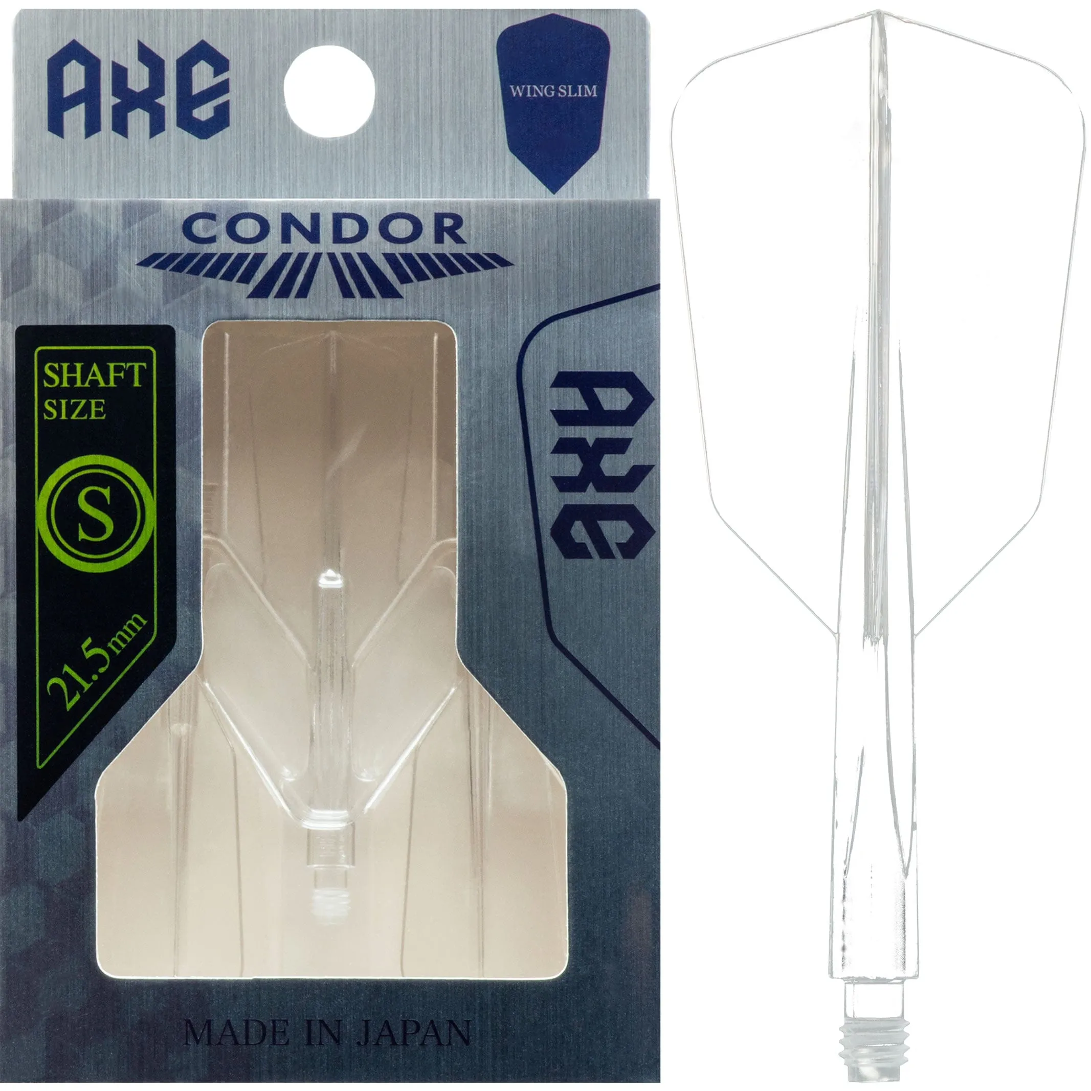 Condor AXE Dart Flights - Slim - Wing - Clear