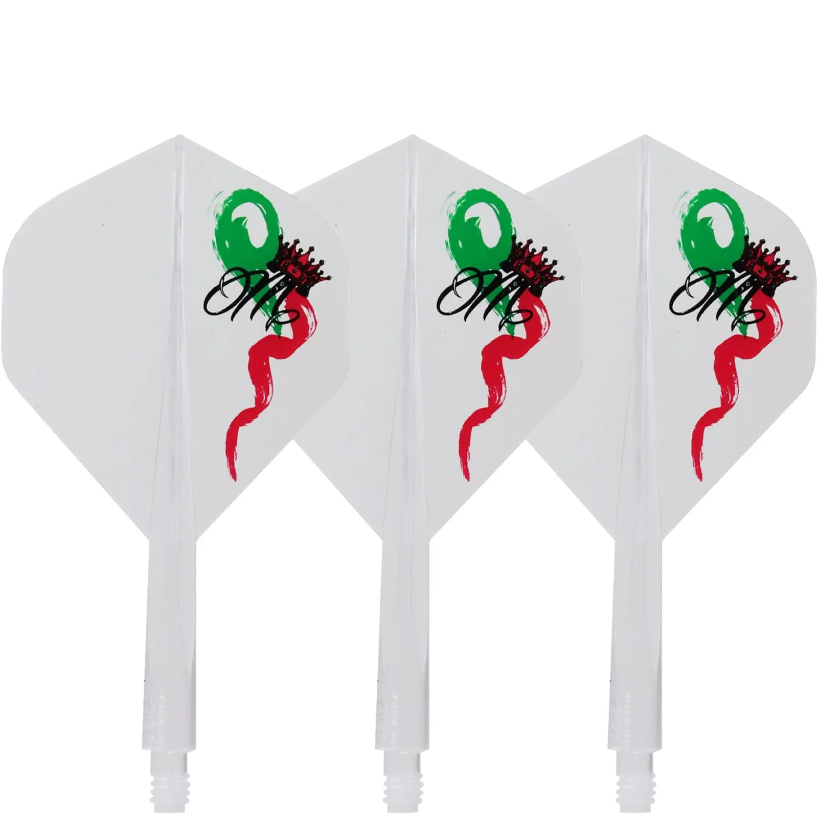 Condor AXE Dart Flights - Standard - Red Crown - Clear