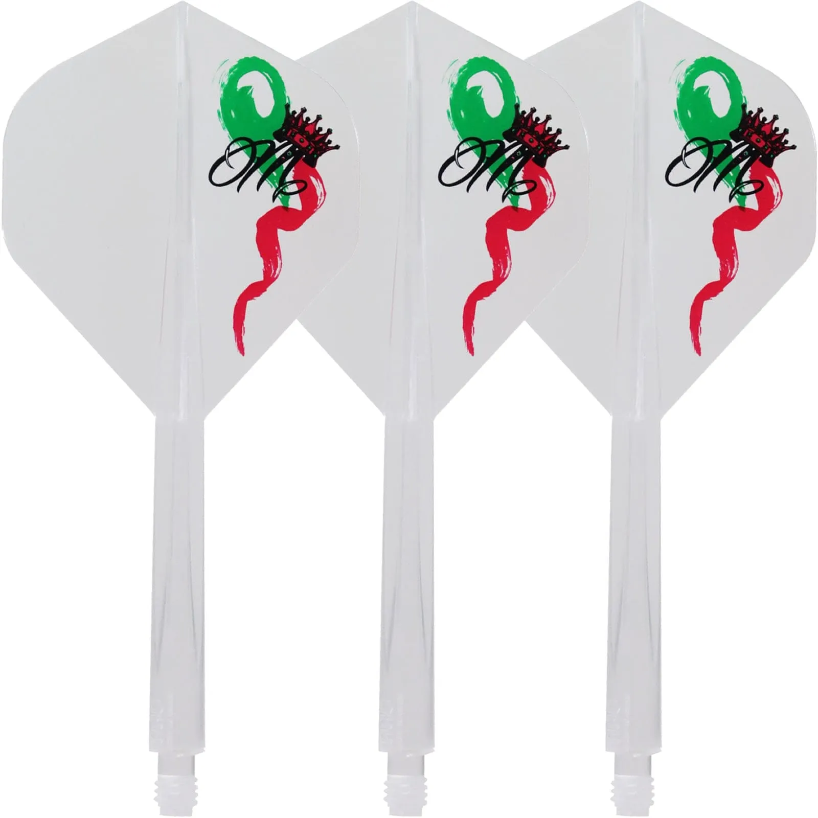 Condor AXE Dart Flights - Standard - Red Crown - Clear