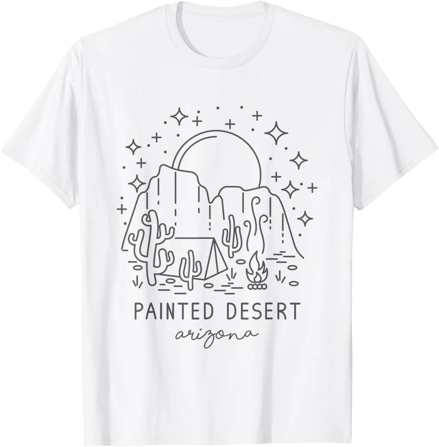 Cool Vintage Cactus Arizona Painted Desert Camping Souvenir T-Shirt