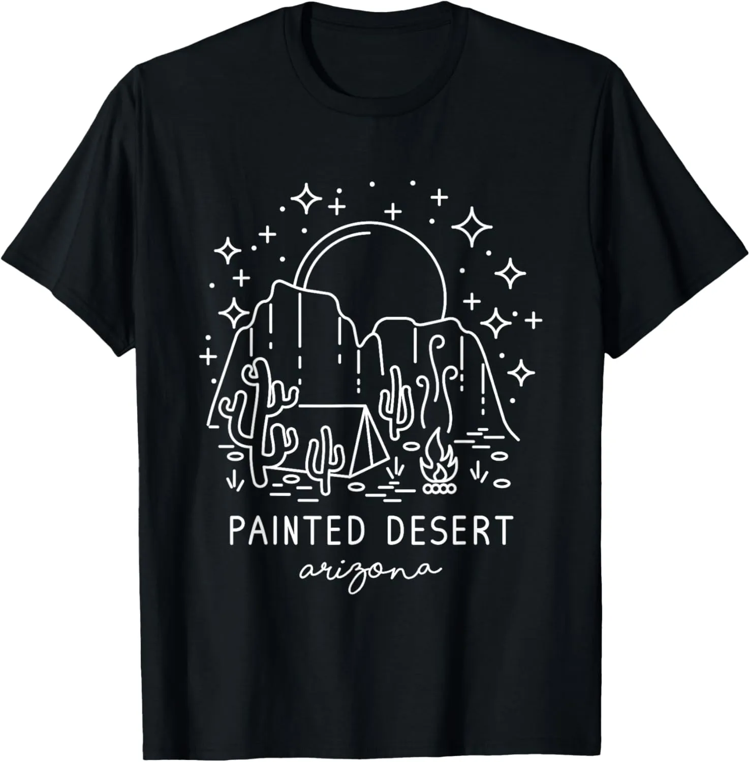 Cool Vintage Cactus Arizona Painted Desert Camping Souvenir T-Shirt
