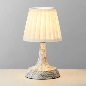 Cordless LED Table Lamp, Modern Portable Rechargeable Battery Operated Desk Lamp Small Shower Lamp with Touch Dimmable Switch and Fabric Lamp Shade for Bedroom/Restaurant/Bedside/Nightstand/Bar