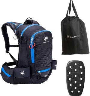Core 22 Ski Backpack, Recco Reflector and Back Protector Installed, Backcountry Skiing, Snowboarding, Snowmobiling, Split Boarding (Dark Night/Blue)