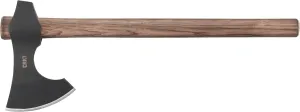 CRKT Berserker Axe: Two Handed Outdoor Axe, Forged 1055 Carbon Steel Blade, Hickory Handle 2736
