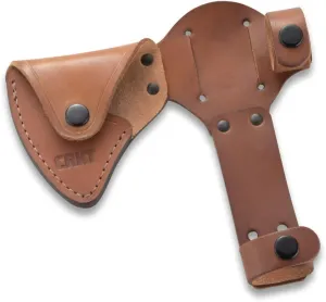 CRKT Woods Chogan Tomahawk Sheath: Full Grained Leather, Multiple Snaps, Belt Loops for Secure Carry of T-Hawk, for Use 2730 D2730